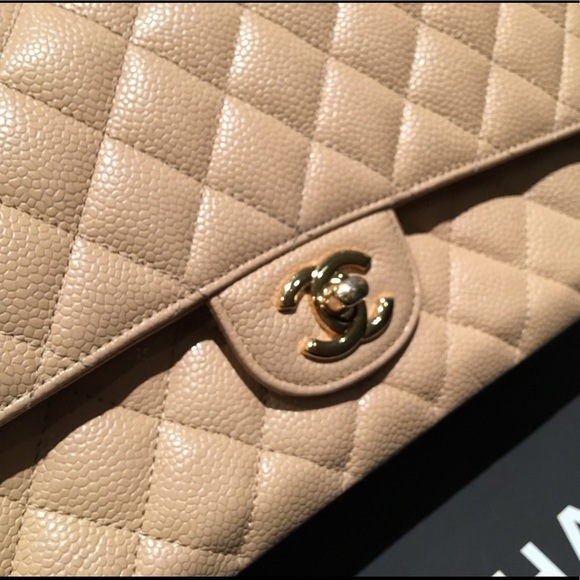 🛑SOLD🛑 caviar Chanel 2.55 Double Flap, gold CC - Picture 4 of 8